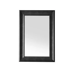 Beliani Wandspiegel LUNEL - Zwart Synthetisch Materiaal