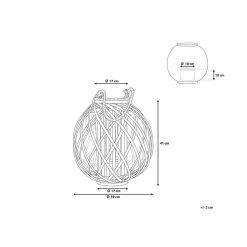 Beliani Windlichtzuilen SAMOA - Lichte Houtkleur Wilgenhout -Home Decoration Store 1243092384 0102