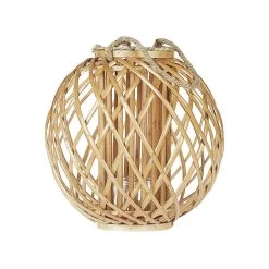 Beliani Windlichtzuilen SAMOA - Lichte Houtkleur Wilgenhout