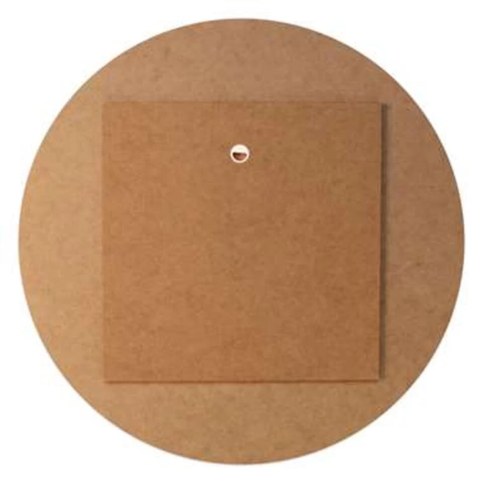 Schilderij Gezicht Ø 50 Cm Beige 3 Schilderij Gezicht Ø 50 Cm Beige - Afbeelding 3