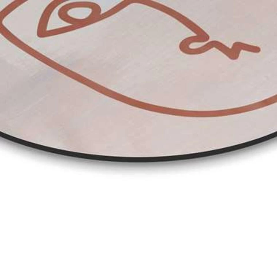 Schilderij Gezicht Ø 50 Cm Beige 4 Schilderij Gezicht Ø 50 Cm Beige - Afbeelding 4