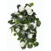 Merkloos Kunstplant Geranium - Wit - Hangplant - 70 Cm