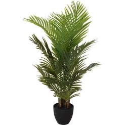 Merkloos Kunstplant Palm - Groen - In Pot - 94 Cm