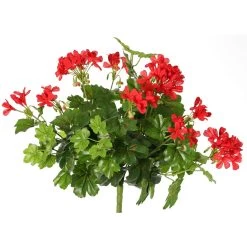 Bellatio Design Kunstplant - Oostenrijkse Geranium - Rood - 40 Cm