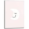 Schilderij Kleine Maan 70x50 Cm Roze
