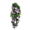 Mica Decorations Kunstplant - Petunia - Groen Met Lichtroze - 80 Cm