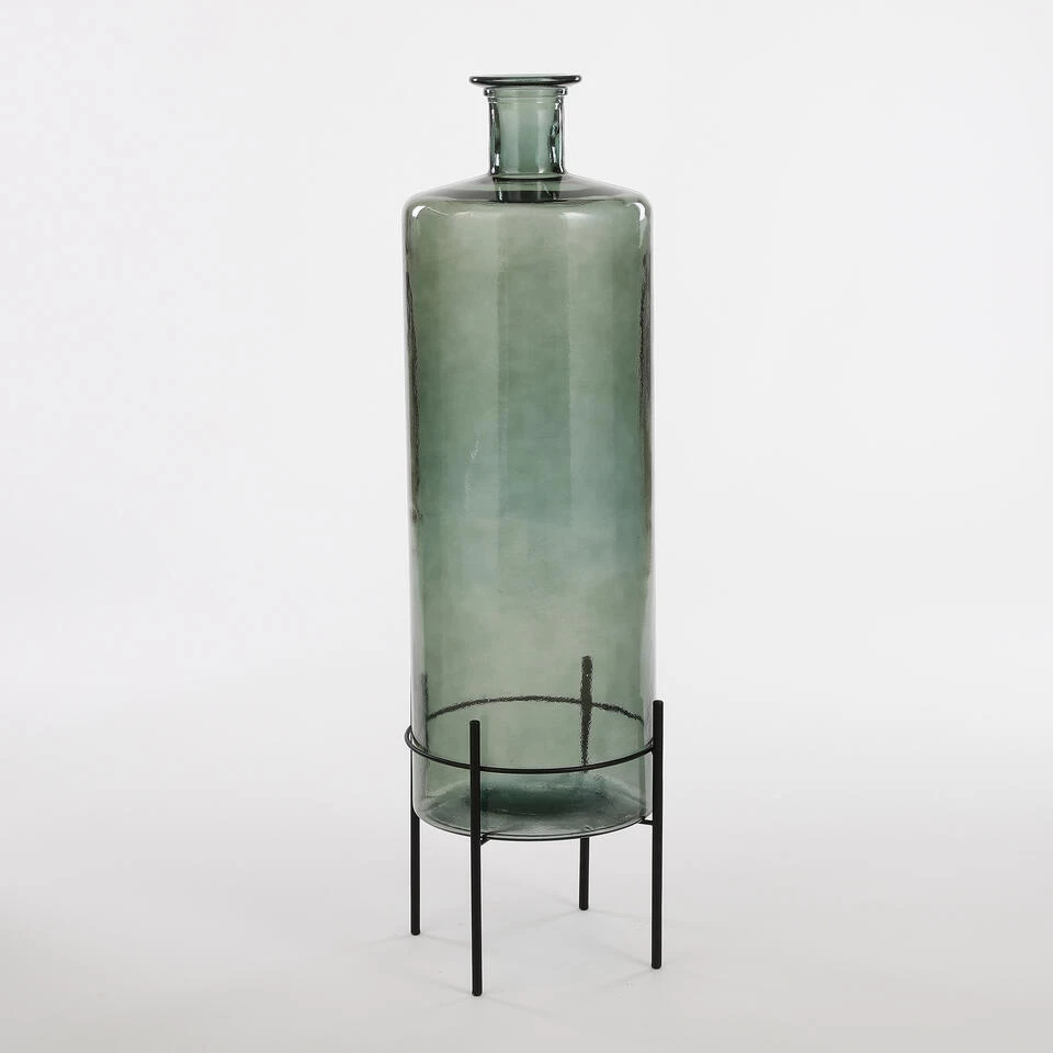 Mica Decorations Guan Glazen Fles - H75 X Ø25 Cm - Groen 3 Mica Decorations Guan Glazen Fles - H75 X Ø25 Cm - Groen - Afbeelding 3