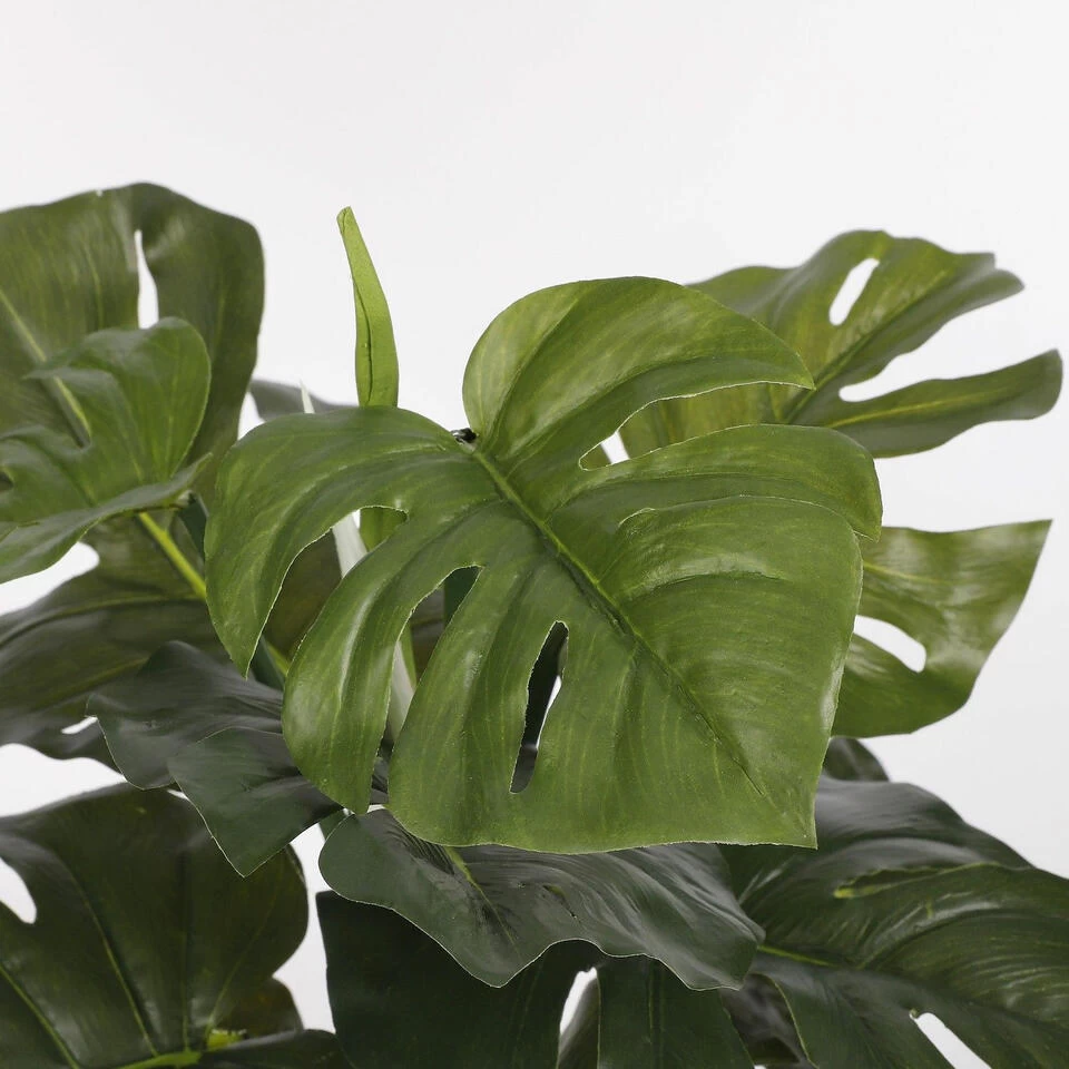 Mica Decorations Kunstplant Monstera - Gatenplant - 48 Cm - Pot Grijs 2 Mica Decorations Kunstplant Monstera - Gatenplant - 48 Cm - Pot Grijs - Afbeelding 2