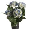 Louis Maes Kunstplant - Hortensia Hydrangea - Blauw - In Pot - 44 Cm