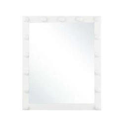 Beliani Badkamerspiegel ODENAS - Wit Ijzer