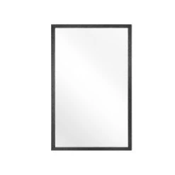 Beliani Wandspiegel MORLAIX - Zwart Synthetisch Materiaal
