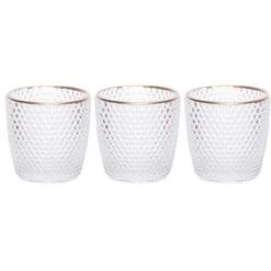 Cosy & Trendy Waxinelichthouder - Wit Met Gouden Randje - 7 Cm -Home Decoration Store 1637717415 0102