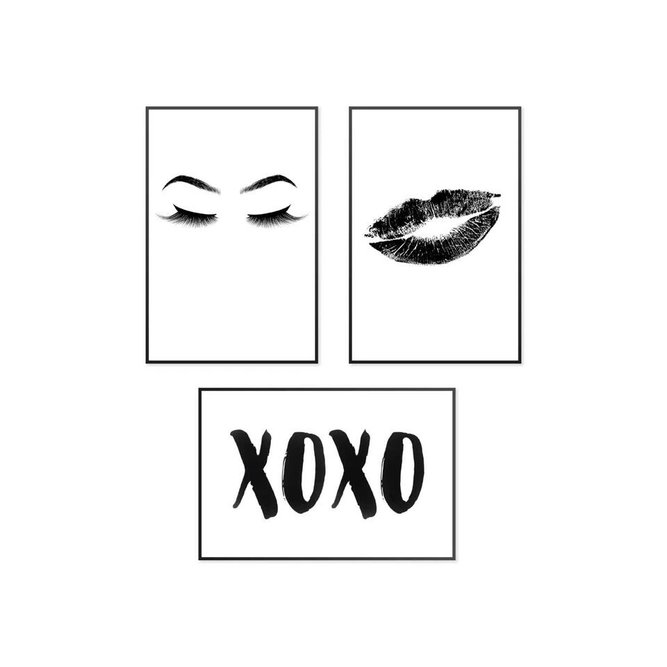 Set Poster Met Lijst - Vrouwelijk 1 Set Poster Met Lijst - Vrouwelijk