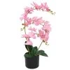 VidaXL Kunst Orchidee Plant Met Pot 65 Cm Roze