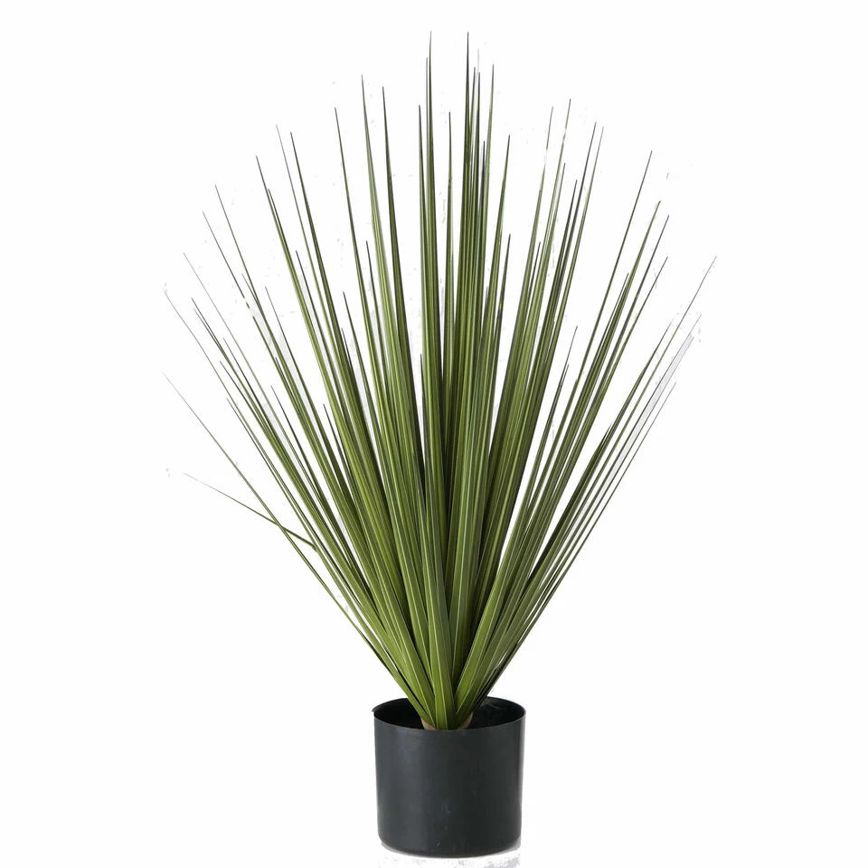 Merkloos Kunstplant Siergras - Groen - Carex - In Zwarte Pot - 78 Cm 1 Merkloos Kunstplant Siergras - Groen - Carex - In Zwarte Pot - 78 Cm