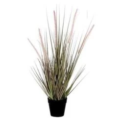 Mica Decorations Kunstplant Dogtail Siergras - 54 Cm - In Zwarte Pot
