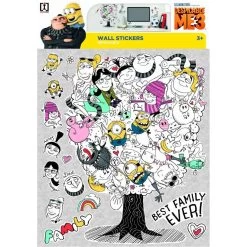 Minions Despicable 3 Family Tree - Muursticker - Multi