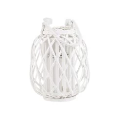 Beliani Windlichtzuilen MAURITIUS - Wit Wilgenhout