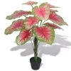 VidaXL Kunstplant Caladium Met Pot 85 Cm Groen En Rood