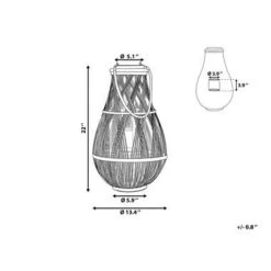 Beliani Windlichtzuilen TONGA - Lichte Houtkleur Bamboehout -Home Decoration Store 1873982793 0102