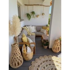 Beliani Windlichtzuilen TONGA - Lichte Houtkleur Bamboehout -Home Decoration Store 1873982793 0103