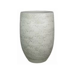 Floran Vaas - Keramiek - Lichtgrijs - Flakes Motief - 26 X 40 Cm