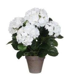 Mica Decorations Hortensia Kunstplant - H45 X Ø45 Cm - Wit