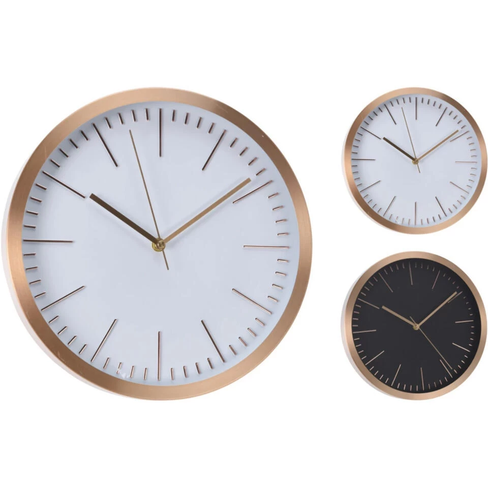 Home And Styling Collection Wandklok - Rosegoud Met Wit - 30 Cm 2 Home And Styling Collection Wandklok - Rosegoud Met Wit - 30 Cm - Afbeelding 2