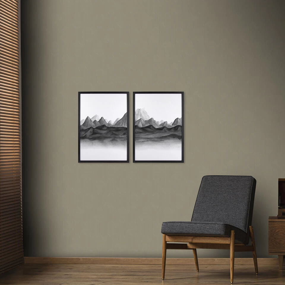 Art For The Home - Print In Frame Set Van 2 - Aquarel Landschap - 2 Art For The Home - Print In Frame Set Van 2 - Aquarel Landschap - - Afbeelding 2