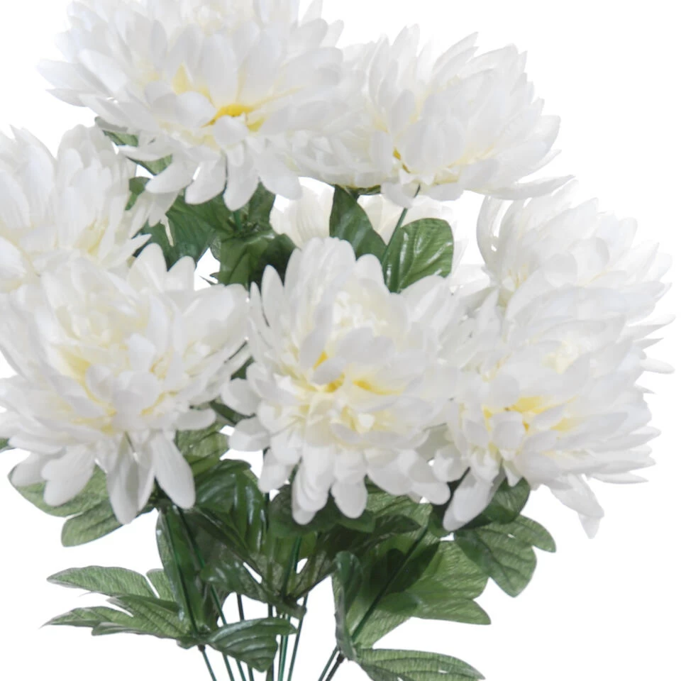 Louis Maes Kunstbloemen Boeket Rozen - Wit - H45 Cm 2 Louis Maes Kunstbloemen Boeket Rozen - Wit - H45 Cm - Afbeelding 2