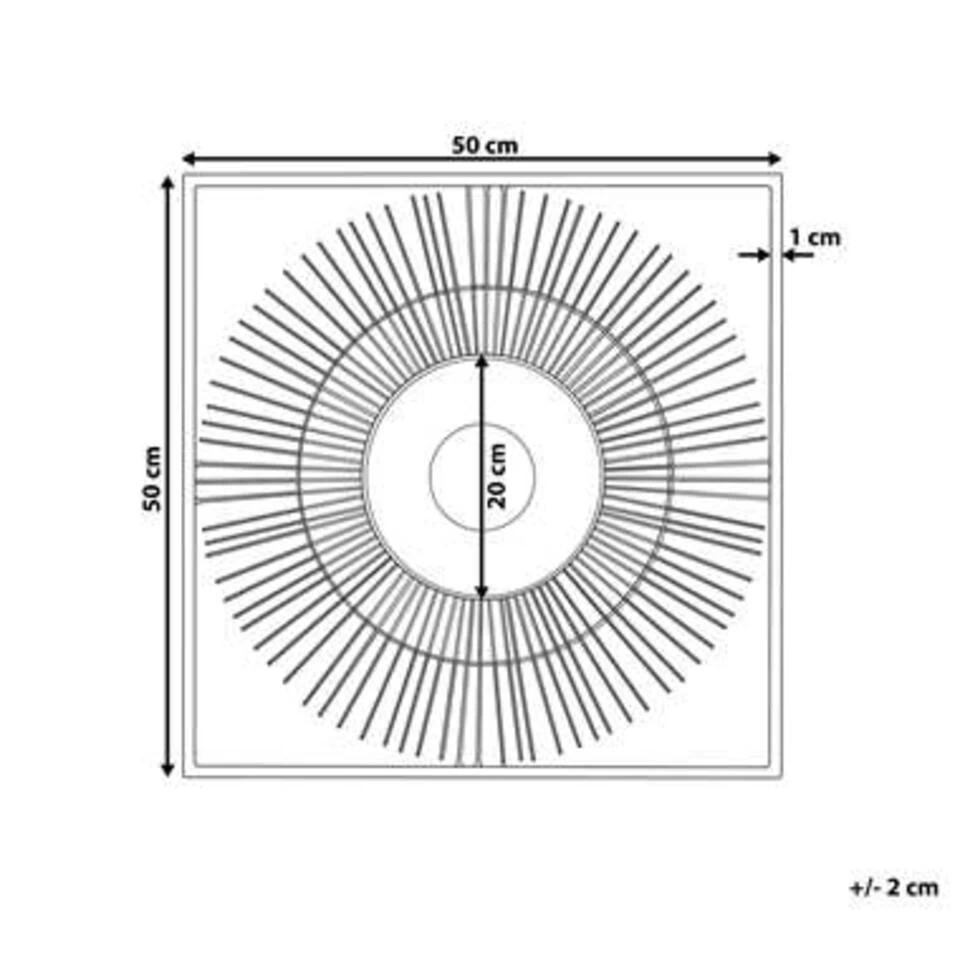 Beliani Wanddecoratie MERCURY - Goud Metaal 4 Beliani Wanddecoratie MERCURY - Goud Metaal - Afbeelding 4
