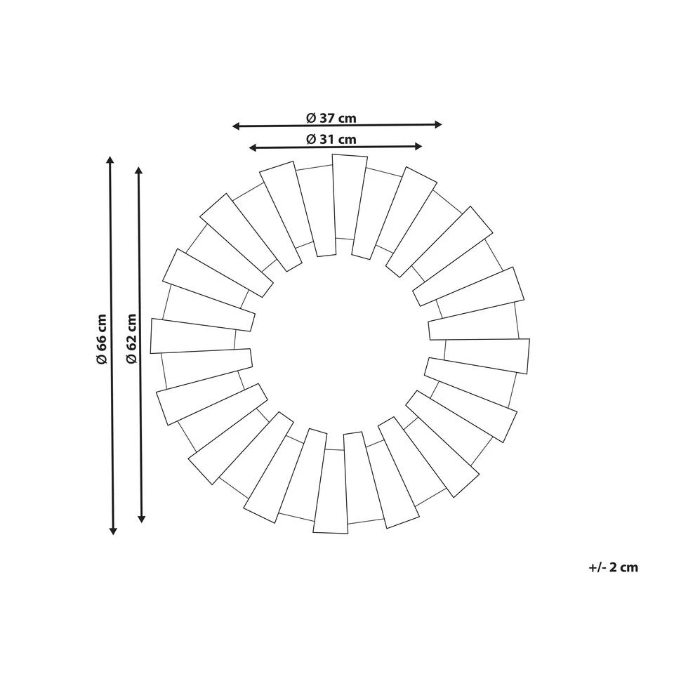 Beliani Decoratieve Spiegel ECATEPEC - Lichte Houtkleur Mdf, Glas 2 Beliani Decoratieve Spiegel ECATEPEC - Lichte Houtkleur Mdf, Glas - Afbeelding 2