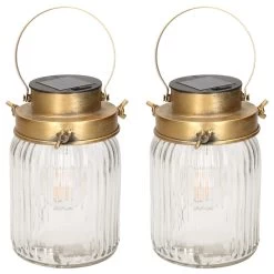 Anna's Collection Lantaarn - Solar - Glas - Met Hengsel - 18 Cm -Home Decoration Store 53a4991d1b884f23b1943b2958b7e8bb