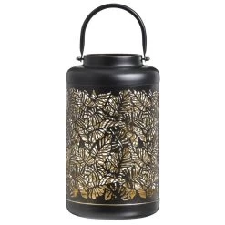 Lantaarn Eli - Zwart - 27xØ15,8 Cm