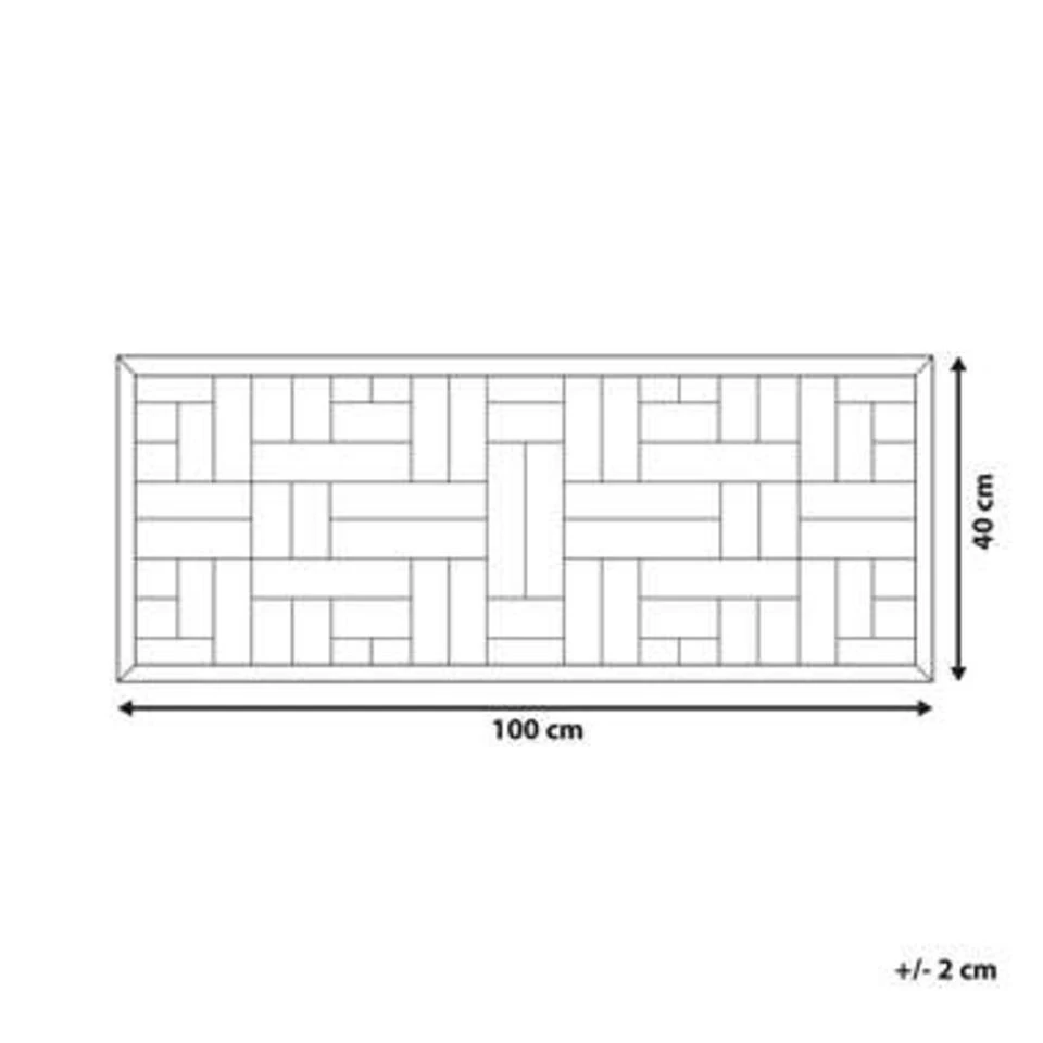 Beliani Wanddecoratie TOLUCA - Lichte Houtkleur Teakhout 3 Beliani Wanddecoratie TOLUCA - Lichte Houtkleur Teakhout - Afbeelding 3