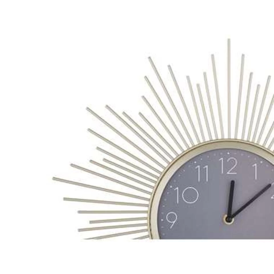 Beliani Wandklok SOLURA - Goud Ijzer 4 Beliani Wandklok SOLURA - Goud Ijzer - Afbeelding 4