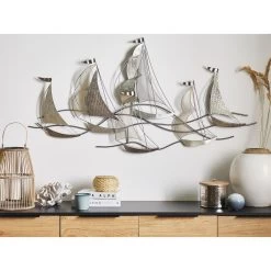 Beliani Wanddecoratie AMERICIUM - Zilver Metaal -Home Decoration Store 6199ea97c808499fb8ac12203032c6ee