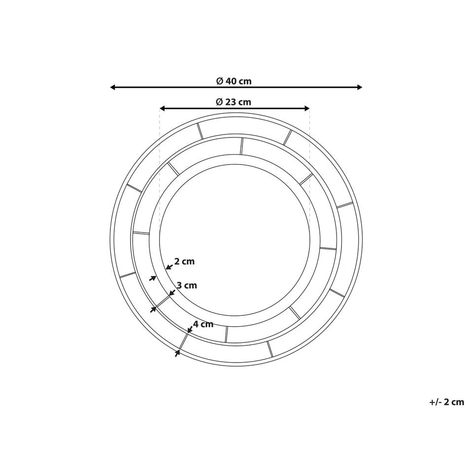 Beliani Wandspiegel BELCHITE - Goud Synthetisch Materiaal, Glas 3 Beliani Wandspiegel BELCHITE - Goud Synthetisch Materiaal, Glas - Afbeelding 3
