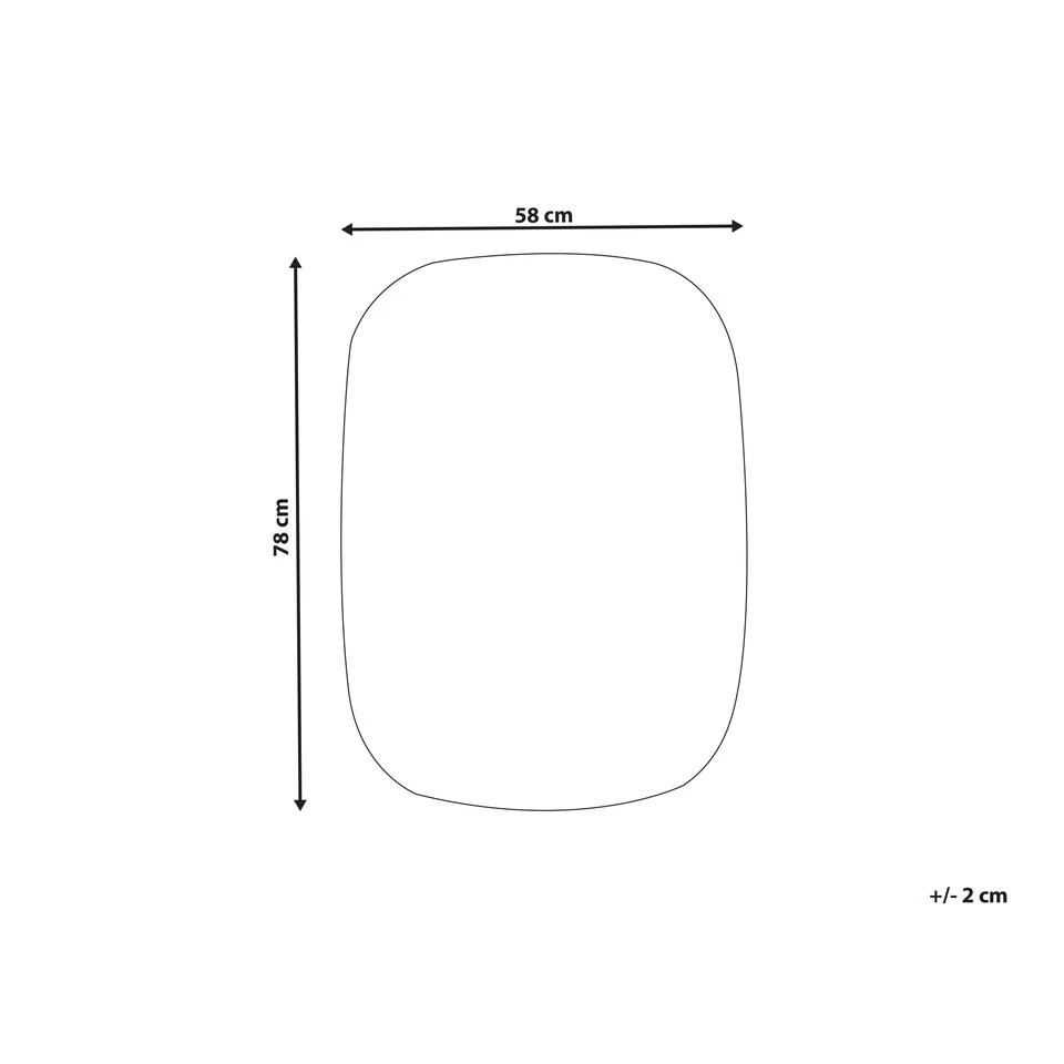 Beliani Badkamerspiegel BERGERAC - Zilver Glas 3 Beliani Badkamerspiegel BERGERAC - Zilver Glas - Afbeelding 3