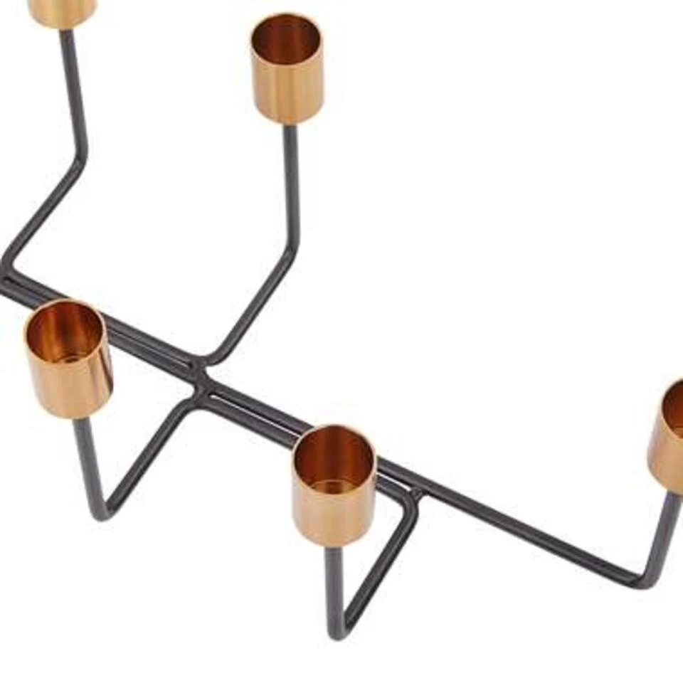 Beliani Kandelaar BANGKA - Zwart Metaal 2 Beliani Kandelaar BANGKA - Zwart Metaal - Afbeelding 2