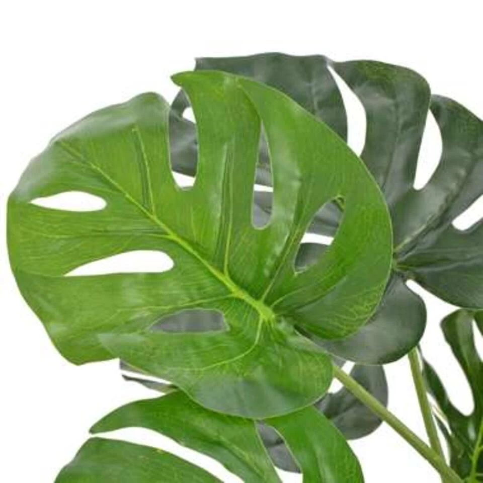 VidaXL Kunstplant Met Pot Monstera 100 Cm Groen 2 VidaXL Kunstplant Met Pot Monstera 100 Cm Groen - Afbeelding 2