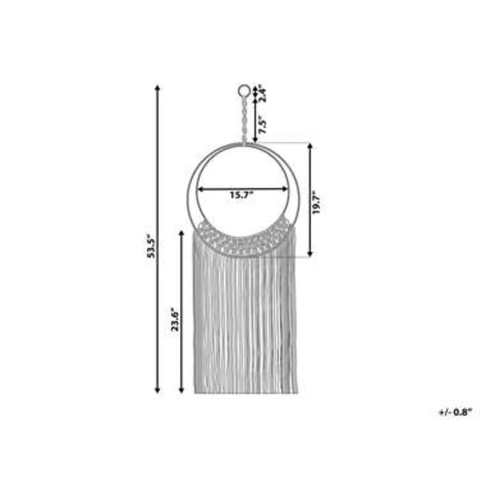 Beliani Wanddecoratie ALUVA - Beige Katoen 4 Beliani Wanddecoratie ALUVA - Beige Katoen - Afbeelding 4