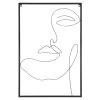 Wanddeco Face - Zwart - Metaal - 60x40 Cm