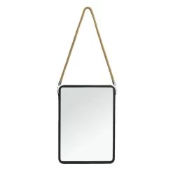 Spiegel Jonas - Zwart - 40x25x3 Cm