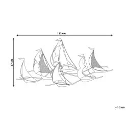 Beliani Wanddecoratie AMERICIUM - Zilver Metaal -Home Decoration Store 7430c155f0a245399a323c801ffd568e