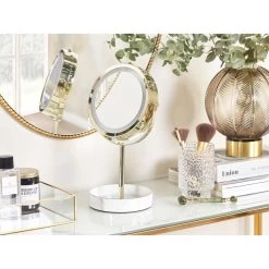 Beliani Make-up Spiegel SAVOIE - Goud Ijzer, Keramiek, Glas 6 Beliani Make-up Spiegel SAVOIE - Goud Ijzer, Keramiek, Glas -Home Decoration Store 7a9a95177b07402d9a4407bce8be05e3