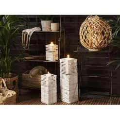 Beliani Kandelaar MAROLA - Wit Populierhout -Home Decoration Store 805af12c741544e3b588dbcd78b74ea7