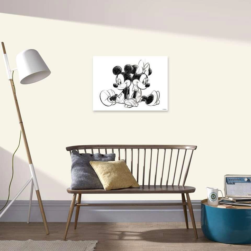 Art For The Home Canvas Mickey En Minnie Mouse Sitting - Wit - 70x50 Cm 2 Art For The Home Canvas Mickey En Minnie Mouse Sitting - Wit - 70x50 Cm - Afbeelding 2
