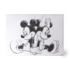 Art For The Home Canvas Mickey En Minnie Mouse Sitting - Wit - 70x50 Cm