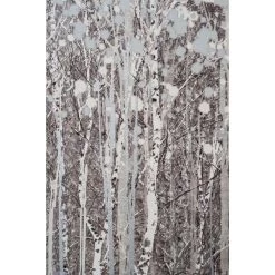 Art For The Home - Canvas Schilderij - Bos - Grijs/groen - 100x70 Cm